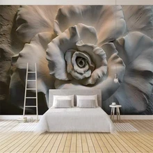 beibehang Custom Wallpaper 3D Stereo Murals Relief Roses Living Room bedroom Background Wall papel de parede 3d wallpaper mural custom waterproof wallpaper tanks postage stamp army wallpaper papel de parede bar living room tv sofa wall bedroom wall murals