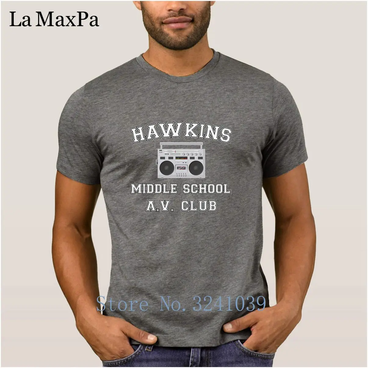 Красивая мужская хлопковая летняя футболка Hawkins Middle School A. V. Club Stranger Things крутая
