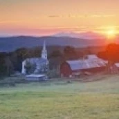 Sunrise Peacham VT USA Poster Print (36 x 12)