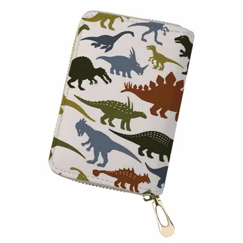 

Women 3D Animal Jurassic Century Credit Card Wallet ID Bus Organizer Dinosaur & Dragon Printed Card Holder