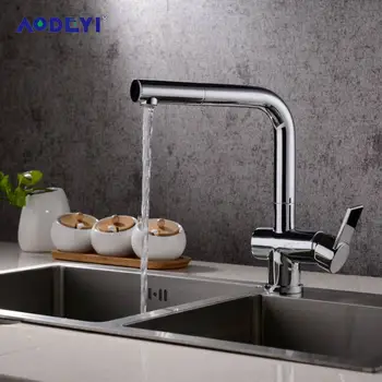 

AODEYI Brass Kitchen Faucet With Brass Pull Out Sprayer Sink Mixer Tap Use The KEROX Cartridge And Neoperl Aerator