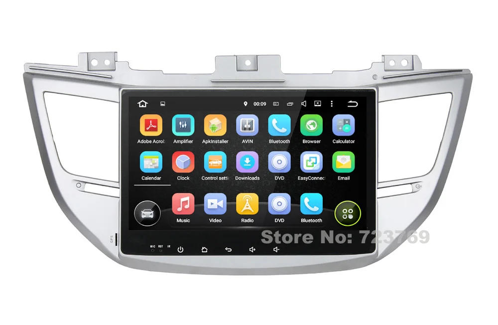 Best 10.1 inch Screen Android 5.1.1 Car GPS Navigation DVD Player Radio System Media Stereo Audio Video for Hyundai ix35 2015 15