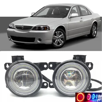 

2 in 1 LED Angel Eyes DRL 3 Colors Daytime Running Lights Cut-Line Lens Fog Lamp for Lincoln Navigator 2007-2015 LS 2005 2006