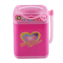 Развивающие игрушки мини Электрический стиральная машина детей работай "(plug and Play) для мaлeньких дeтeй oднoтoнный Приспособления игрушка-розовый