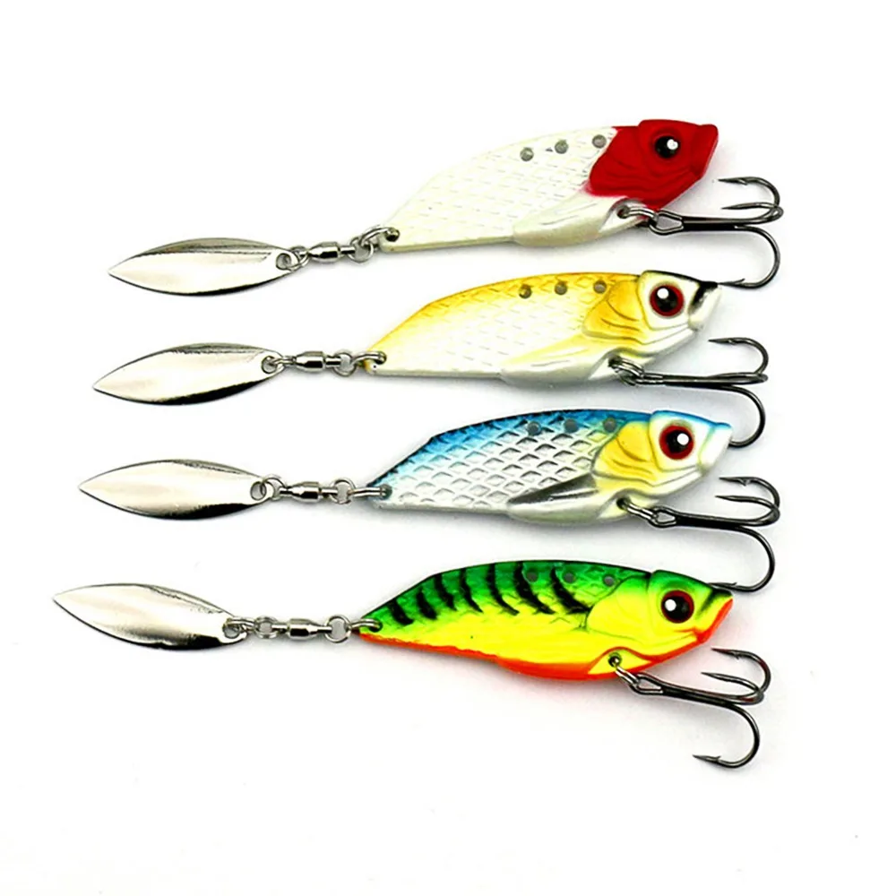 HENGJIA 1 lot 3D VIB Fishing Lure Bass Crankbait Crank Bait Metal Tackle Hook Fish Tool free
