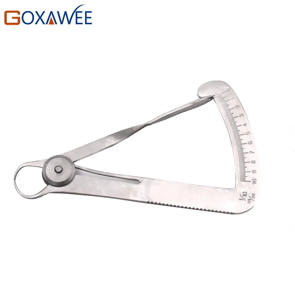 GOXAWEE степень прибор для калибровки ювелирных изделий меры от 0-10 мм зубная лаборатория суппорт воск Металл зубная коронка толщиномер