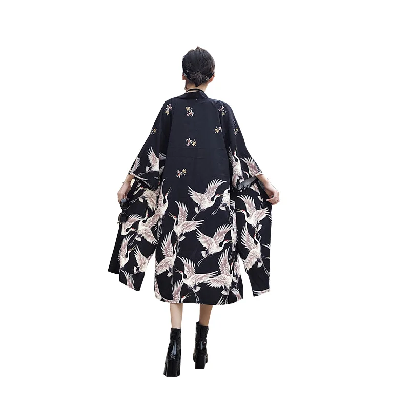 Летнее женское кимоно Yukata в японском стиле, кардиган с модным принтом, блузка, куртка, традиционное японское платье, женские кимоно, платье
