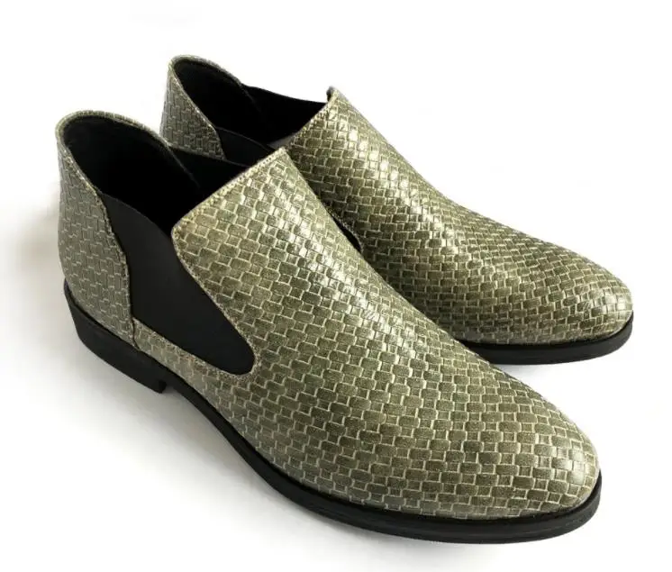 Новые модные кожаные черные тканые сапоги для мужчин, ботинки челси с острым носком, роскошная мужская Свадебная обувь, размеры 38-47