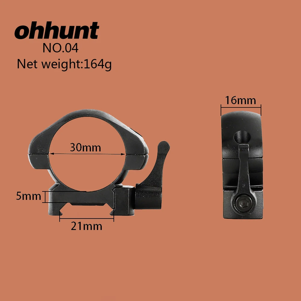 Ohhunt Тактический 1 дюймов 25,4 мм или 30 мм сталь быстросъемные Пикатинни кольца для прицела Weaver Крепление прицела винтовки для охоты прицел - Цвет: NO.04