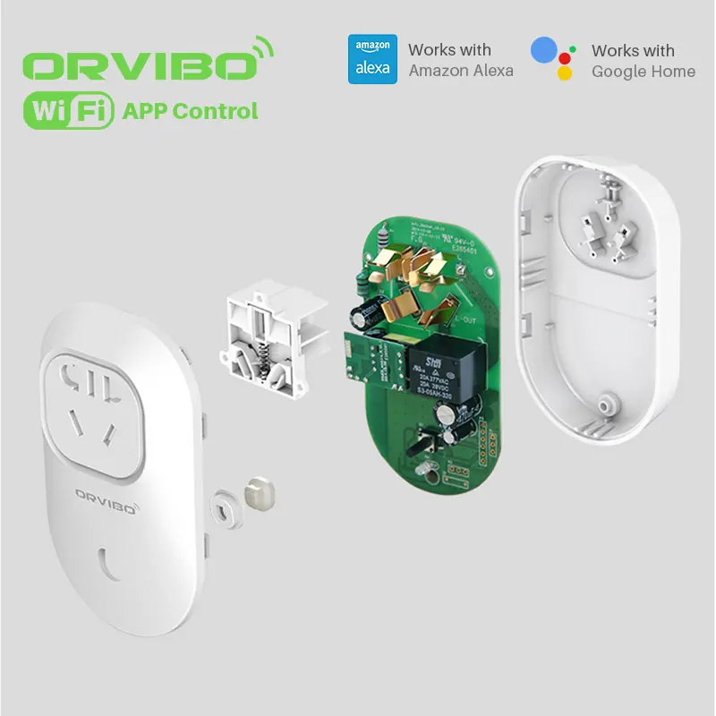Orvibo Smart WiFi Socket Timing Power Plug Works With Amazon Alexa&Google Via smartphone APP Control Home Smart Home Automation