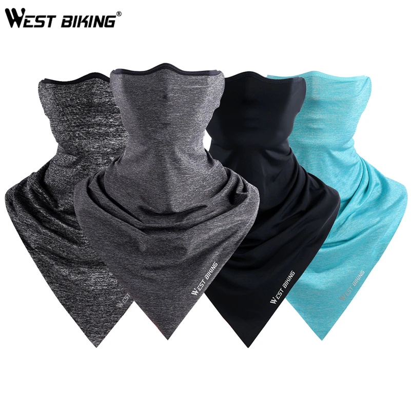 

WEST BIKING Summer Cycling Mask Breathable Outdoor Sports Facemask Ice Silk Bandana Headband Anti-UV Running Training Face Mask