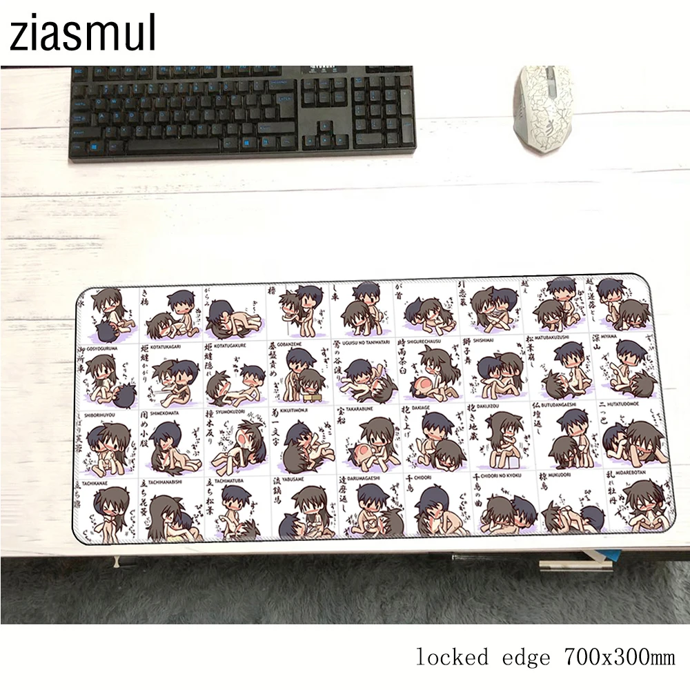 Сексуальная Коврик для мыши 700x300x2 мм коврики аниме компьютерный Для Мыши игровые