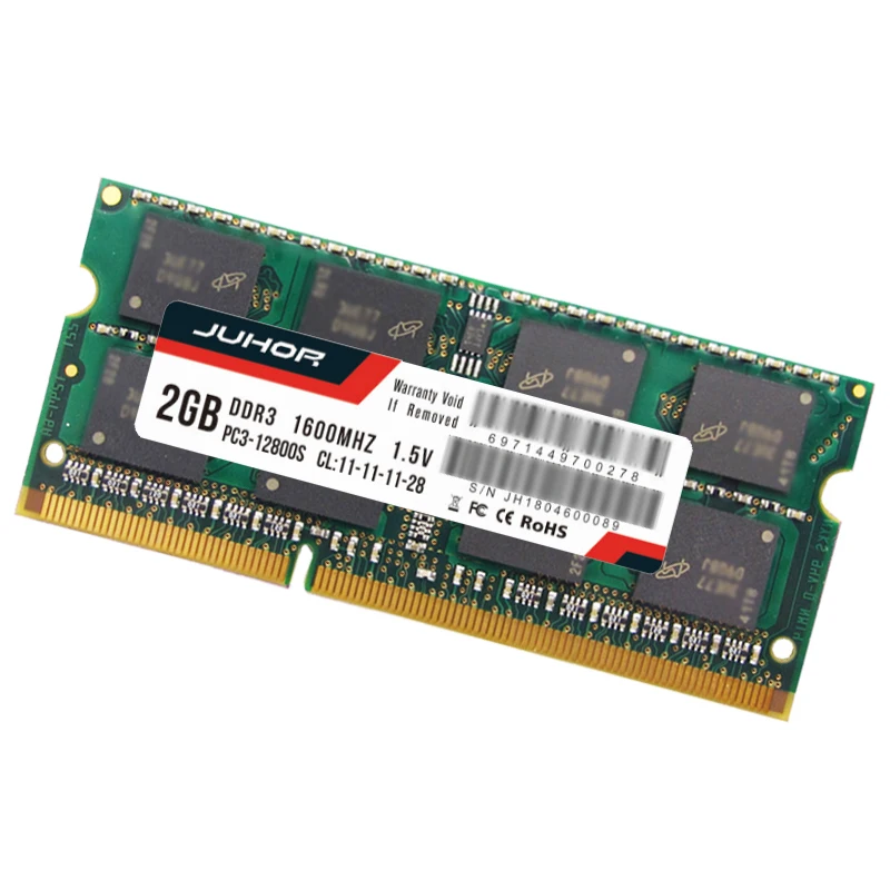 Juhor Ddr3 2G 1,5 V 204 Pin оперативной памяти для ноутбука