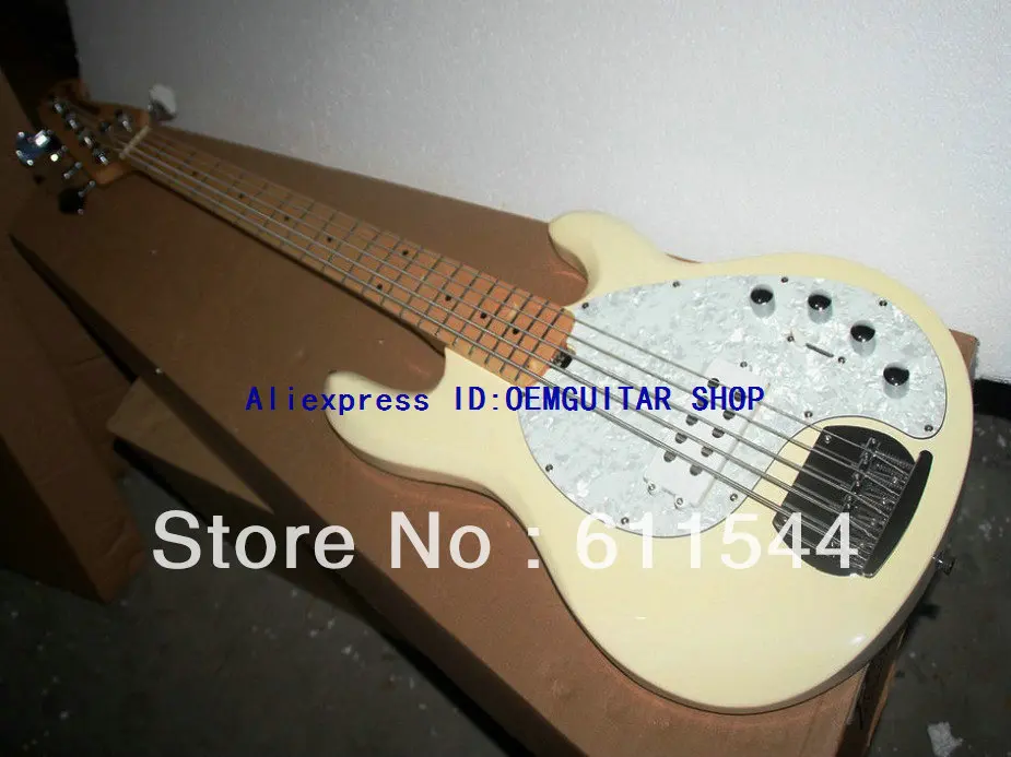 

Cream 5 strings Electric Bass Best High Quality Wholesale from China Free Shipping