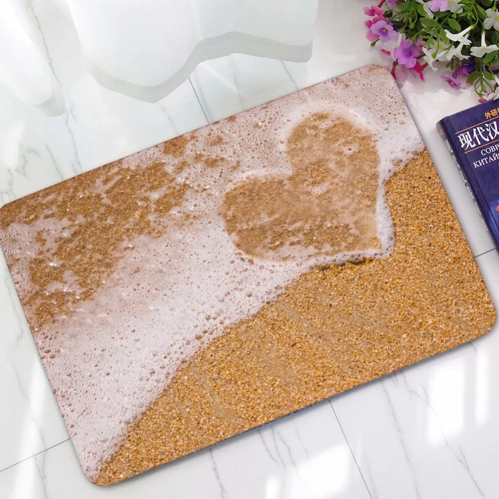 

CAMMITEVER Sea Beach Rug Home Decor Kitchen Carpet Beach Flannel Bathroom Front Floor Door Mat balcony lavatory Office Rug