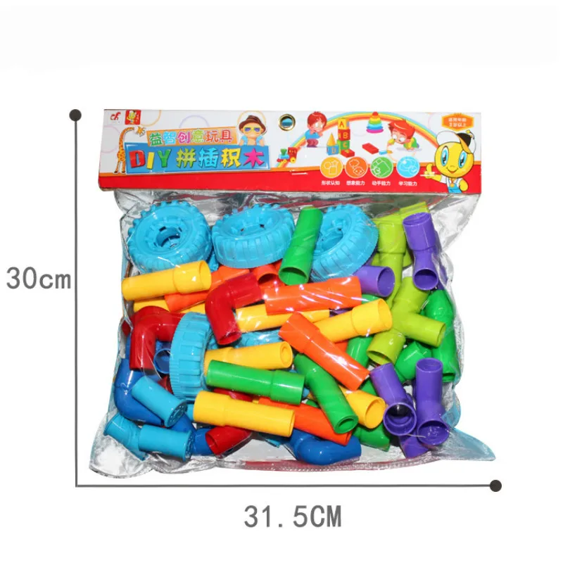 Пластиковые Соединительные трубы строительные блоки туннель мрамор бегущие блоки DIY блоки конструктора Детский обучающий ремесло детская игрушка для подарка - Цвет: Style2