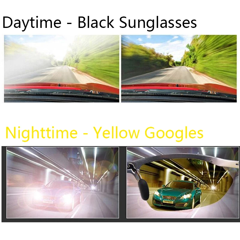 Car Night Vision Glasses Anti Glare Night-Vision Driving Glasses Protective Gears Driver Goggles UV Protection Sunglasses