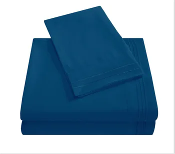 

Bed Sheet Set - Brushed Bed flat sheets fitted sheet- Wrinkle, Fade, Stain Resistant - Hypoallergenic - 4 Piece
