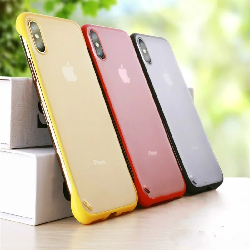 

Frameless Transparent Matte Hard Phone Case For iPhone X 7 6 6S 8 Plus Cover For iPhone XS Max XR Cases