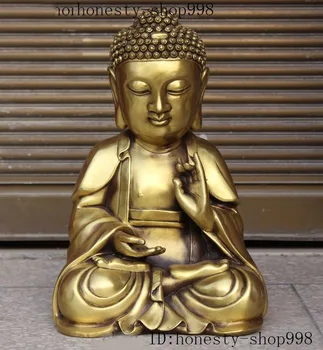 

wedding decoration 14"Tibet buddhism Fane Pure brass shakyamuni Shakyamuni Tathagata buddha statue