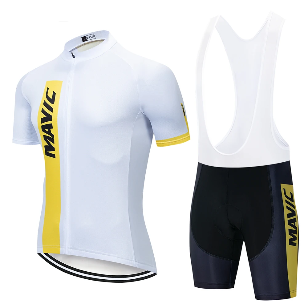 Mavic فريق الرجال الصيف تنفس قصيرة الأكمام الدراجات جيرسي دعوى روبا ciclismo دراجة جيرسي لباس غير رسمي السراويل دعوى عالية