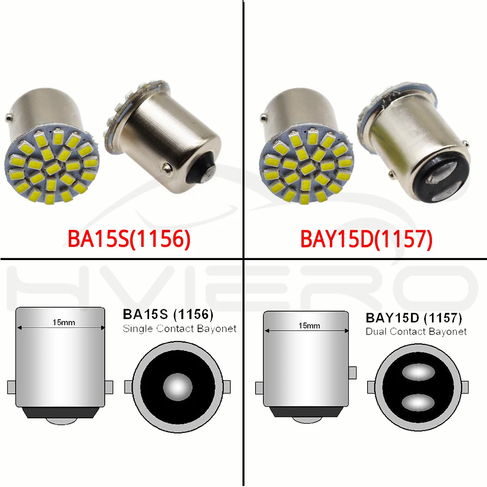 2 шт. BAY15D 1157 BA15S 1156 P21W 1206 3020 22SMD Белый светодиодный тормозной Включите свет авто мобильных Клин лампы хвост лампы Супер яркий DC 12 В