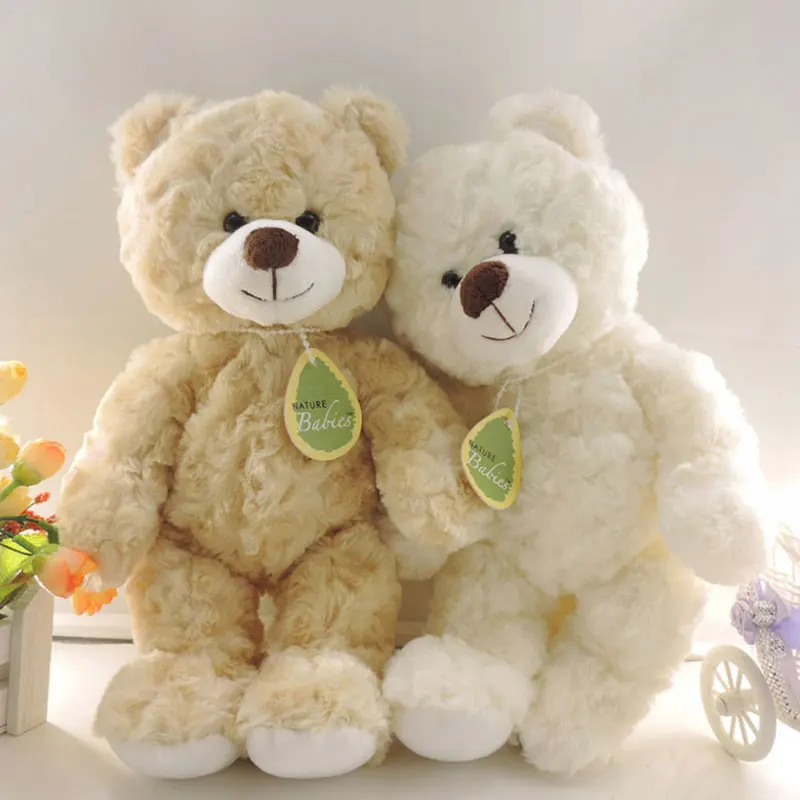 

(1 piece) 30cm Small Cute Teddy Bears Stuffed Animals Soft Plush Toys White Beige Brown Hold Bears Bow/Necklace Randomly Deliver