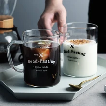 Прочный высокий боросиликатный стеклянный стакан для воды прозрачный сок молоко чай кофе кружки практичные вино пиво питьевой чашки с ручкой