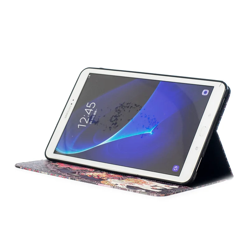 Чехол из искусственной кожи для Samsung Galaxy Tab A 10 1 дюйма 2016 с цветным 3D принтом умный