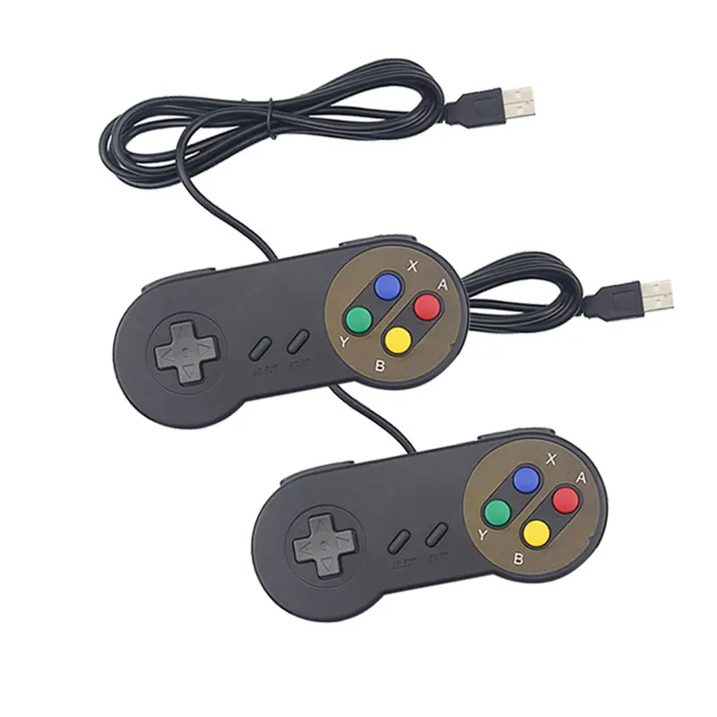 2 шт. USB геймпад игровой джойстик SNES игровой контроллер Ретро геймпады для ПК NESPi RetroPie игровой контроль для Raspberry Pi 4 B - Цвет: Black