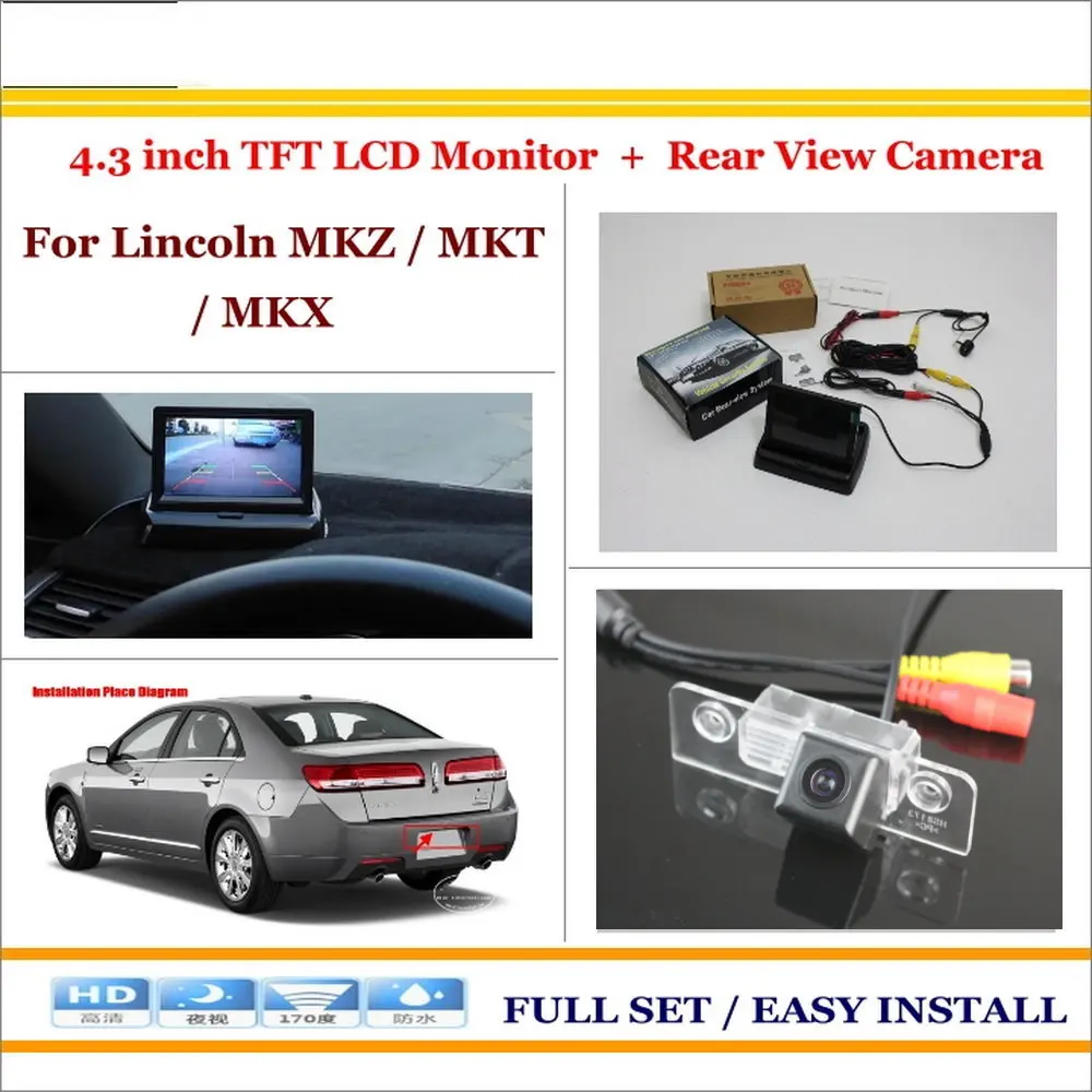 

In Car 4.3" Color LCD Monitor + Car Rear Back Up Camera = 2 in 1 Park Parking System - For Lincoln MKZ / MKT / MKX