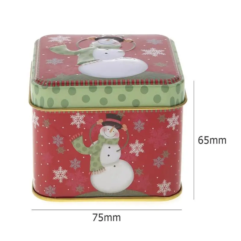 12 шт. мини квадратная Рождественская коробка для конфет Печенье Выпечка в подарок упаковка чехол