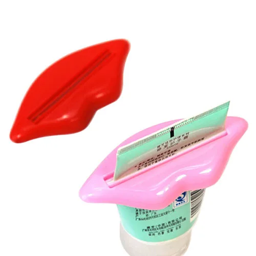 HOT 2Pcs Sexy Hot Lip Toothpaste Tube Squeezer Dispenser Easy Holder Cartoon Dispenser Cream Squeezer Home Bathroom Supplies