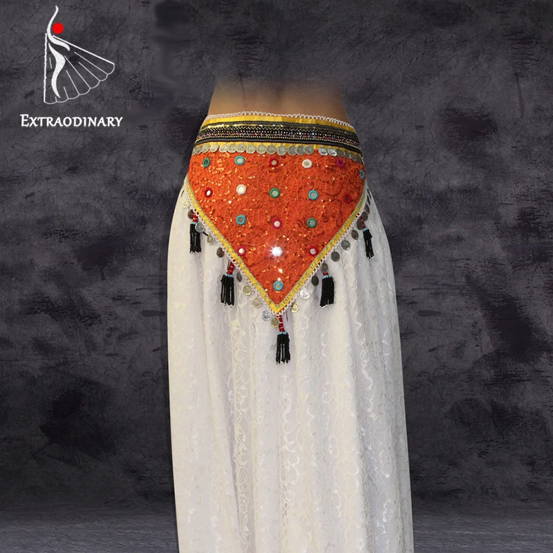 

Belly Dance Belt Hip Scarf Bellydance ATS Tribal Belly Danceing Belt Coins Tassel Beaded Women Clothes Accessories Fringe Wrap