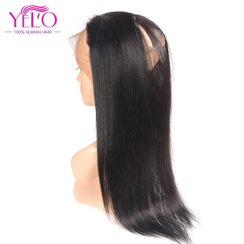 Yelo Pre Plucked 360 Lace Frontal With Baby Hair 100% Non Remy Brazilian Human Hair Straight Natural Black Color 8-18inch straight-human-hair-wigs : image Yelo Pre Plucked 360 Lace Frontal With Baby Hair 100% Non Remy Brazilian Human Hair Straight Natural Black Color 8-18inch straight-human-hair-wigs