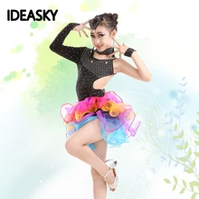 Пикантные Длинные рукава с кружевом танцевальный костюм для девочек дети бальный танцы латинские платья для конкурсов платье Одежда для латиноамериканских танцев одежда для танго для девочек