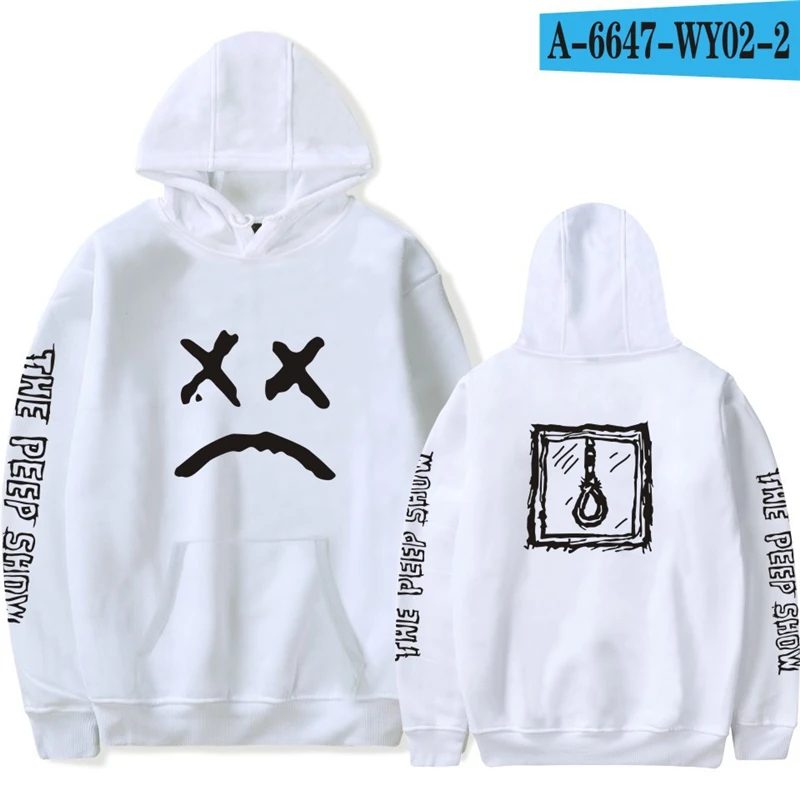 Lil Peep Hoodie Oversized Sweatshirt Hip Hop Rapper Women Streetwear Harajuku Clothing Causal Cotton Pullover Female Kpop Black