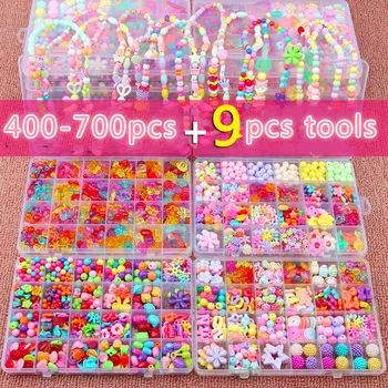 

Children's Hand-made Bead Toy Diy Wears Beads Hand-made Materials to Make Girls gift