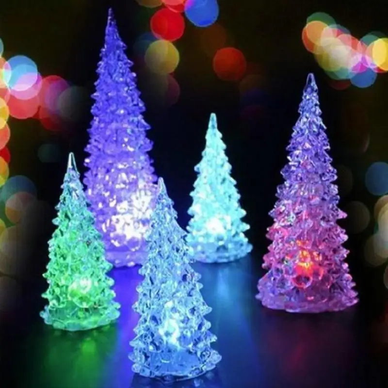 Рождество поставки мини свет Красочные ночник Рождество дерево 10 шт./лот