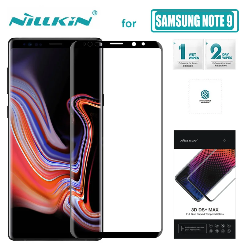 

for Samsung Galaxy Note 9 Glass 3D DS+ Max Full Cover Tempered Glass Screen Protector Round Edge for Samsung Note 9 Nilkin Glass