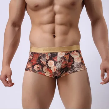 Herren Unterwäsche Boxer Sexy Floral Höschen für Männer Boxer Shorts 1