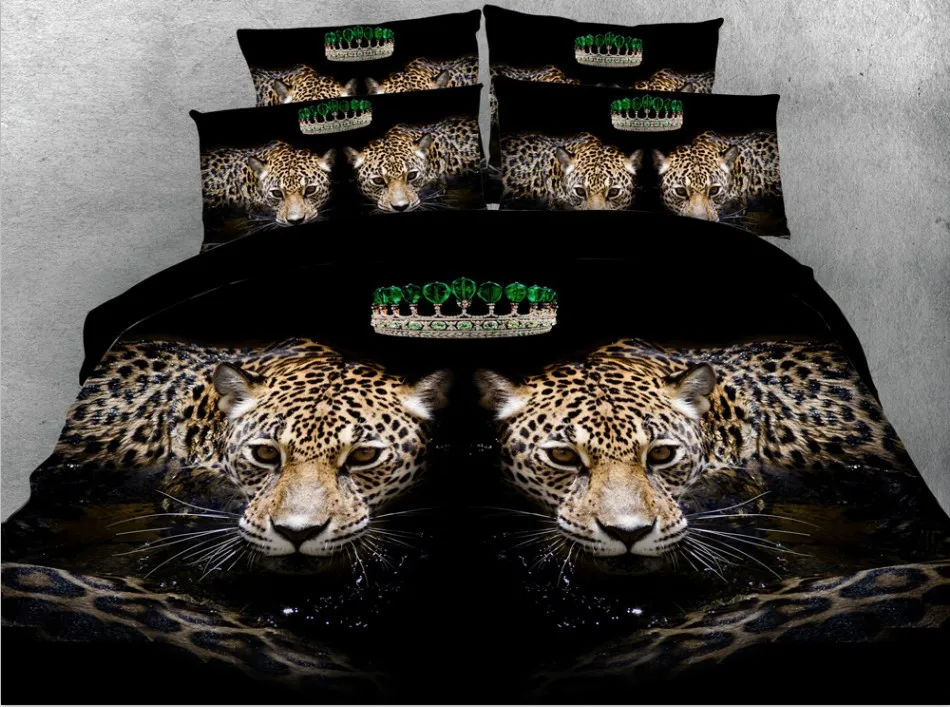 

Comforter Bedding sets Animal print Bedding 3D Leopard quilt duvet cover bed sheet linen bedspread Super King queen 4PCS 5PCS