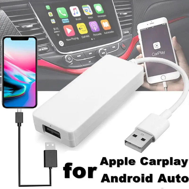  Mini portátil USB CarPlay Smart Auto Link Dongle enlace de coche Stick para Apple Android navegació