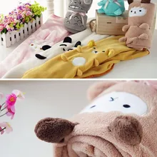 Креативное хлопковое детское одеяло из кораллового флиса с мультяшными животными для новорожденных, мягкое постельное белье для младенцев, детское одеяло для дома и сна, 80*100