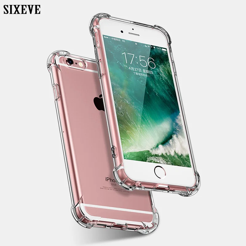 

Soft Silicone Clear Shockproof Case For iPhone 6 S 6S iPhone XS Max XR X 10 7 8 Plus 6Plus 6SPlus 7Plus 8Plus Phone Cover Casing