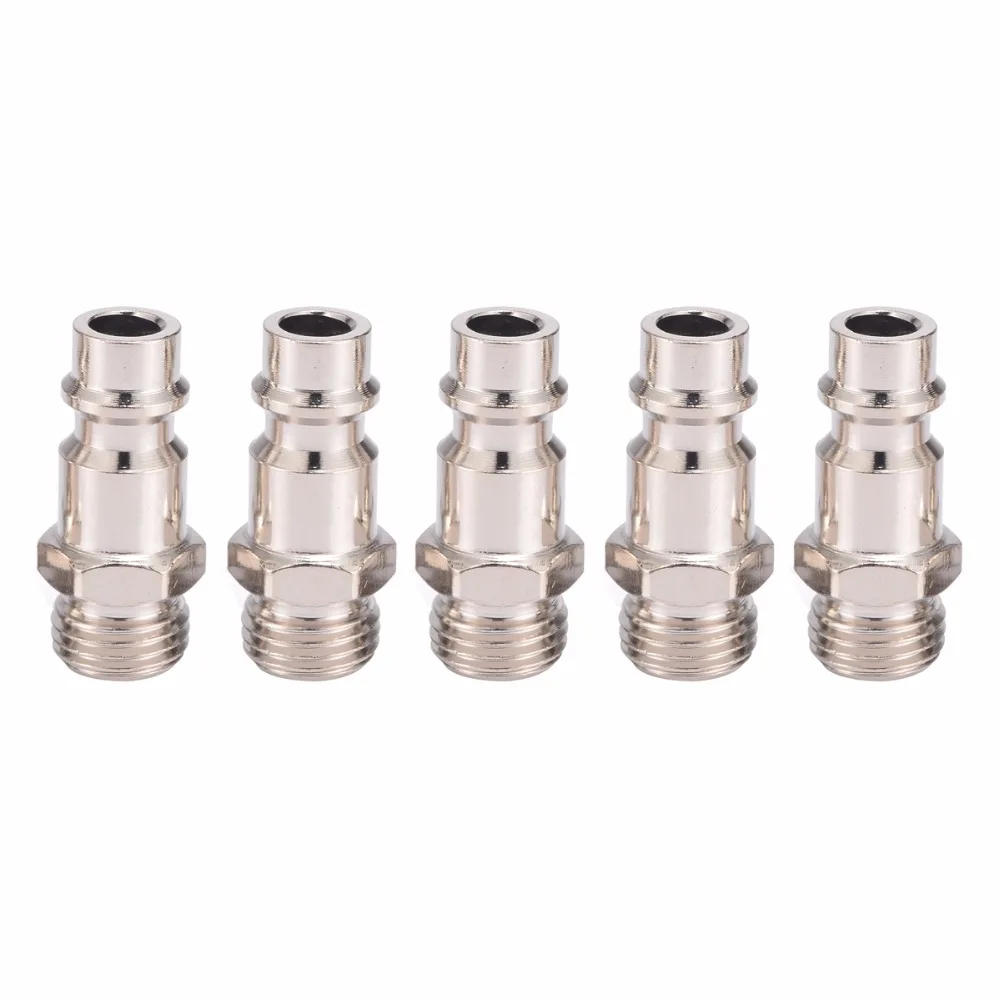 

5pcs Air Line Hose Compressor Connector 1/4" BSP Male Thread Euro Fitting Quick Release Set