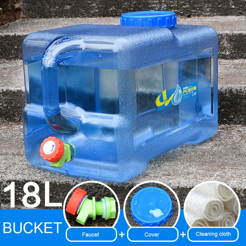 Mounchain ao ar Bolsa de Água de Plástico Portador de Água com Torneira Livre Engrossar Tanque Portátil Tote Balde Água Barril pe 12 - 18 l 10 Cheap Bolsas de água