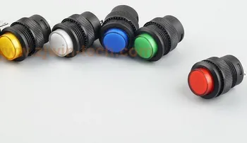 

5PCS 16mm Led 3V Panel Indication Push Button With Screw Nut Power Button Switch 3A /250V (Press On) Self Lock