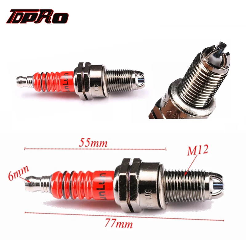 

TDPRO Spark Plug Moped Scooter ATV Quad 3 Electrode Ignition Sparking Plugs For 125cc 150cc 200cc CF250 CH250 Engine Dirt Bike