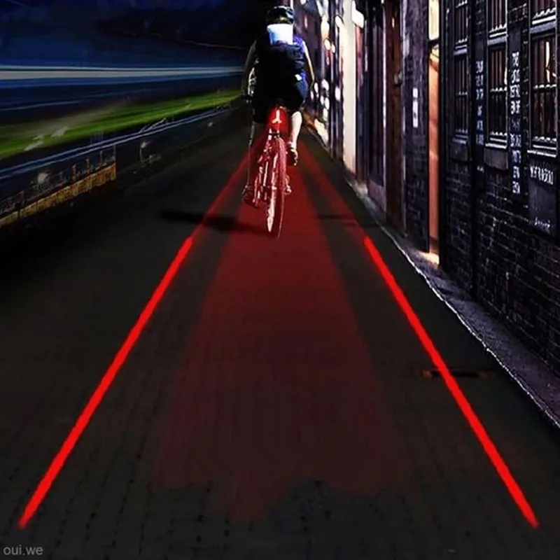 Велосипедный велосипед 2 лазерных проектора красные лампы луч и 3 светодиодный задний светильник s отражатель светоотражающий Предупреждение ющий светильник безопасности